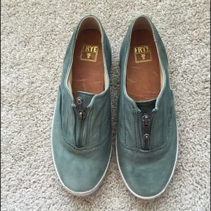 Dylan Zip Moto Frye slip-ons